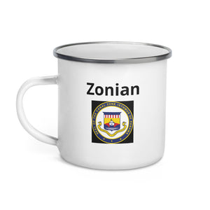 Canal Zone Seal Dark Enamel Mug